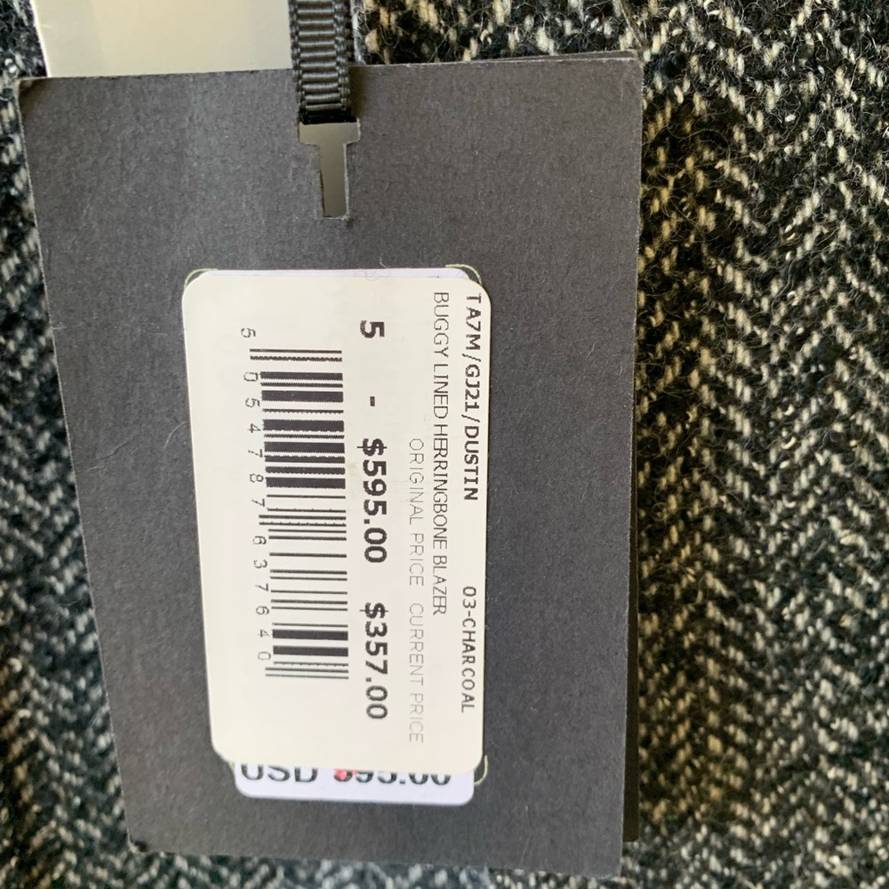 Ted Baker Charcoal Herringbone Blazer - Picture 9 of 13